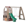 Step2 Naturally Playful Playhouse Climber, Swing Extension, Playhouse + Slide + Swings, Outdoor Playset for Kids 3+
