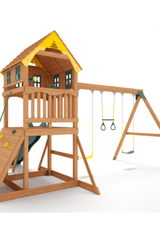 Sunny Sling Swing Set – Kiddoro Wooden Outdoor Playset (Ages 2–12 Years)